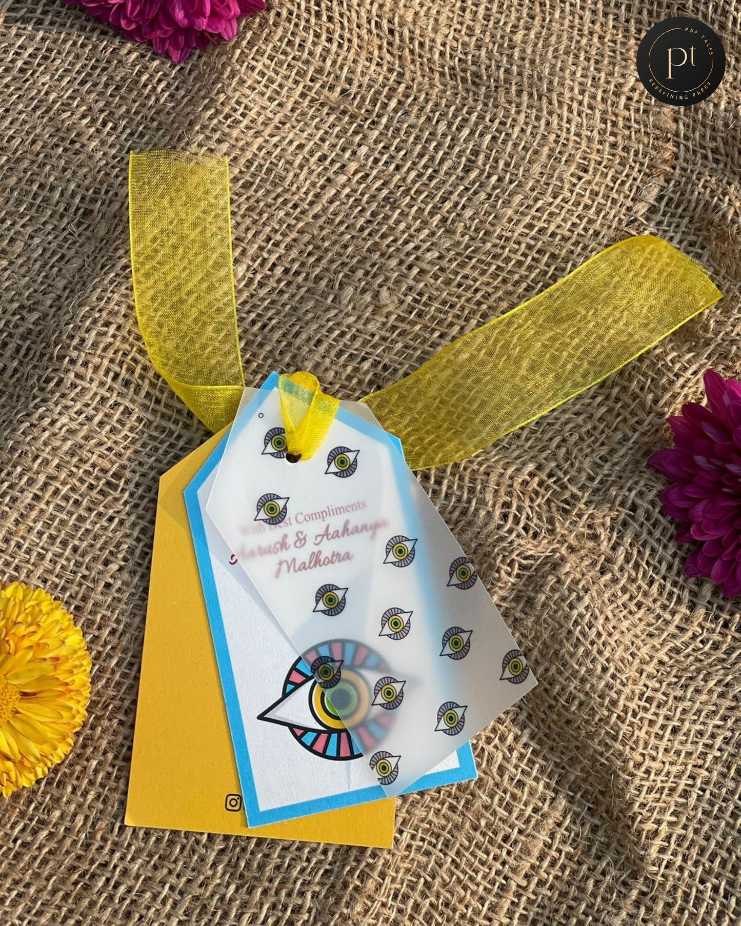 3 Layered Evil Eye (Yellow)