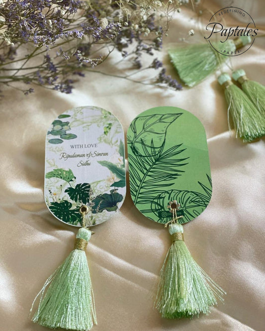 Green Gardenia Leaves (with Tassle)